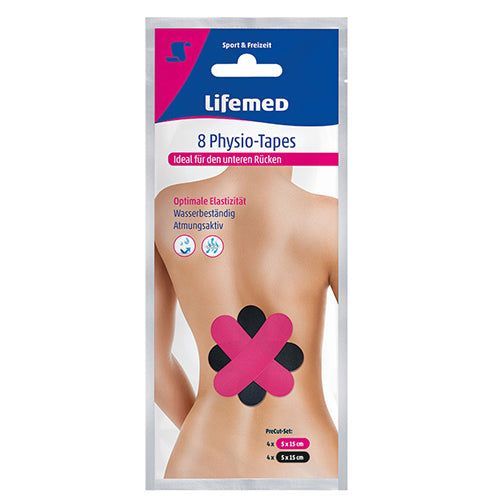 Lifemed Physio-Tapes 15 cm x 5 farbig sortiert 'Unterer Rücken' 24x8 St, 192 stk, Lifemed