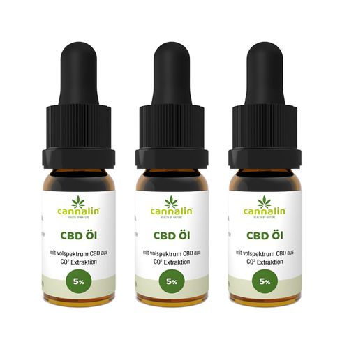 Cannalin - 3x CBD Öl Vollspektrum 5% 30 ml, 30 ml, Cannalin