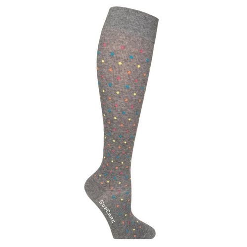 SupCare Stützstrümpfe grau mit bunten Punkten 1 Pk, 1 stk, Supcare