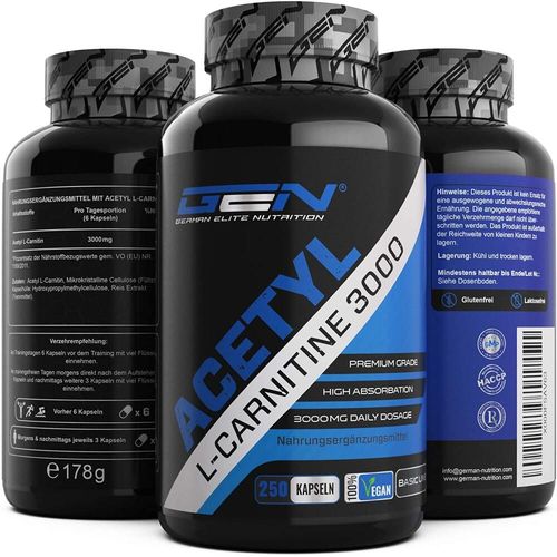 GEN Acetyl 182 g Kapseln, 182 g, German Elite Nutrition