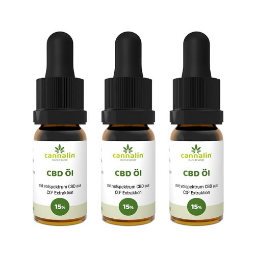 Cannalin - 3x CBD Öl Vollspektrum 15% 30 ml, 30 ml, Cannalin