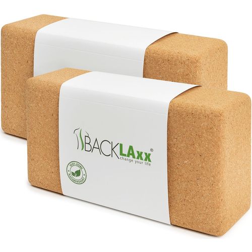 BACKLAxx® Yoga Block Kork Set 2 St, 2 stk, BACKLAxx®