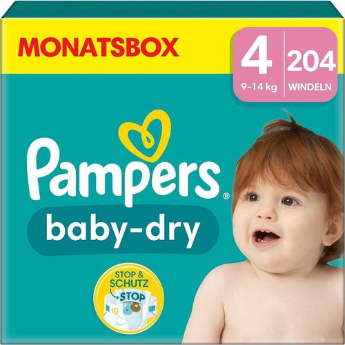 Pampers Baby-Dry Windeln 204 St, 204 stk, Pampers