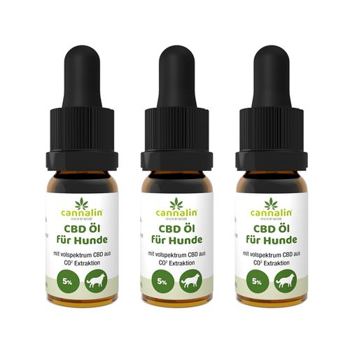 Cannalin - 3x CBD Öl für Hunde mit Lachsöl 5% 30 ml, 30 ml, Cannalin