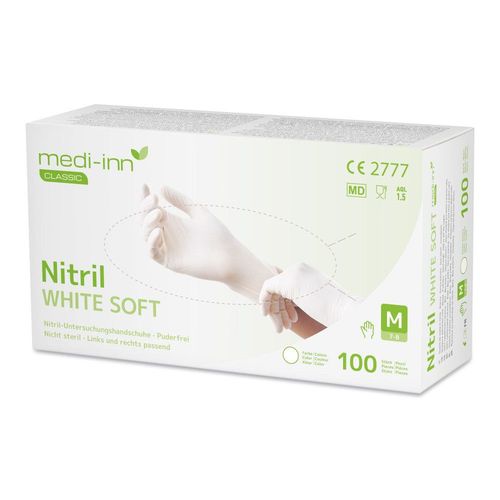 Medi-Inn Nitril white soft Einmalhandschuhe 100 St Verband, 100 stk, Medi-Inn
