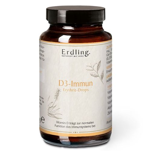 Erdling. D3-Immun-Drops 50 St Lutschdragees, 50 stk, Erdling.