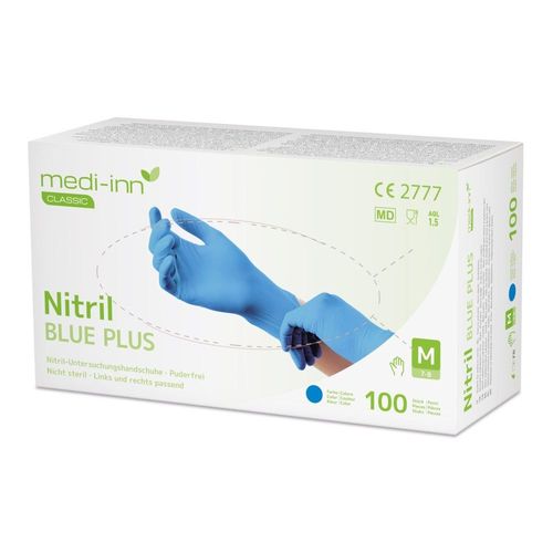 Medi-Inn Nitril blue plus Einmalhandschuhe 10x100 St, 1000 stk, Medi-Inn