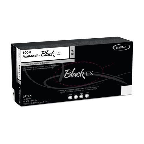 Maimed Black LX Latex schwarz XL 1000 St, 1000 stk, MaiMed