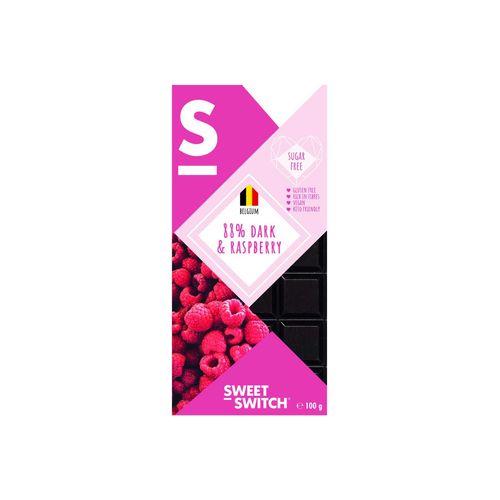 Sweet Switch 88% Dark&Rasperry Chocolate 0,1 kg Schokolade, 0,1 kg, Sweet Switch
