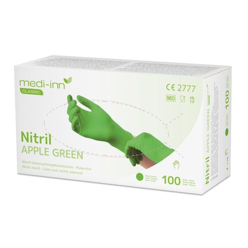 Medi-Inn Nitril Apple Green Einmalhandschuhe 10x100 St Verband, 1000 stk, Medi-Inn