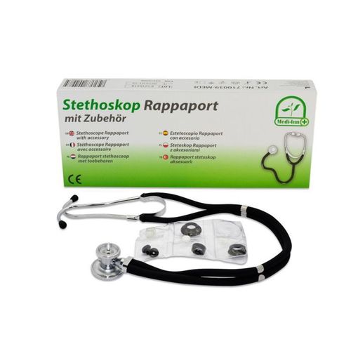 Medi-Inn Rappaport Stethoskop Schwarz mit Zubehör 1 St, 1 stk, Medi-Inn