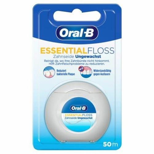 Oral-B Essential Floss ungewachst 50m Zahnseide 50 St, 50 stk, Oral-B