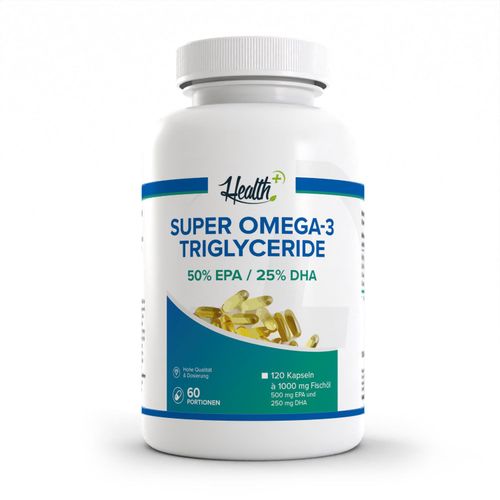 Health+ Super Omega 3 Triglyceride Fischöl 120 St Kapseln, 120 stk, Health+
