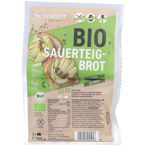 Schnitzer Bio Chia Quinoa Brot 500 g, 500 g, Schnitzer