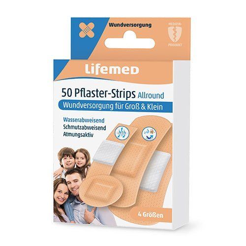 Lifemed 50 Pflaster-Strips hautfarben 'Allround' 4 Größen 1 St, 1 stk, Lifemed
