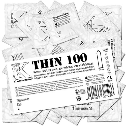 Kondomotheke *Thin* 100 St Kondome, 100 stk, Kondomotheke