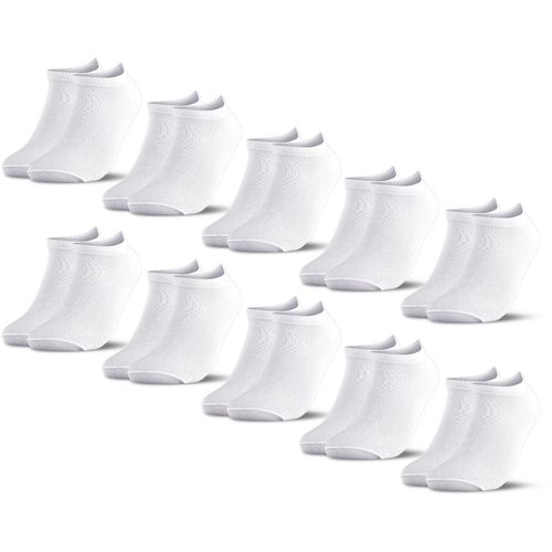 Occulto Kinder Sneaker Socken 10er Pack (Modell: Mikl) Wht 23-26 10 St, 10 stk, Occulto