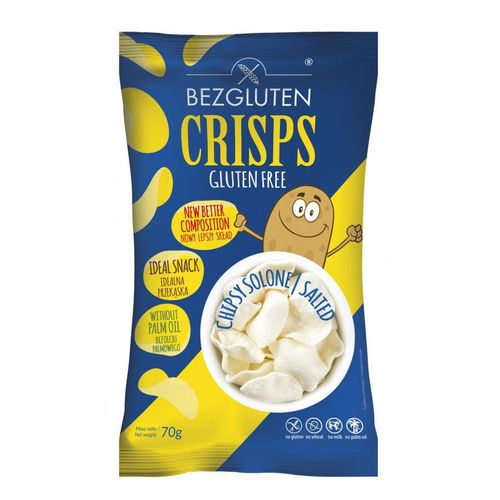 Bezgluten Chips Crisps Salted glutenfrei 70 g, 70 g, Bezgluten