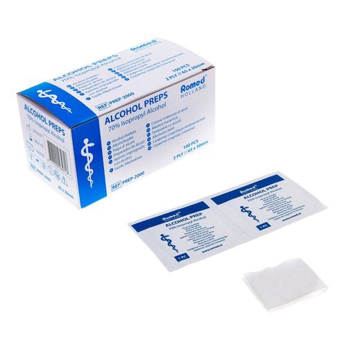Romed Alkoholtupfer Alkoholpads 30 mm 2-lagig 50x100 St, 5000 stk, Romed