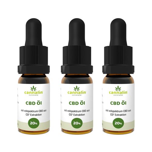 Cannalin - 3x CBD Öl Vollspektrum 20% 30 ml, 30 ml, Cannalin