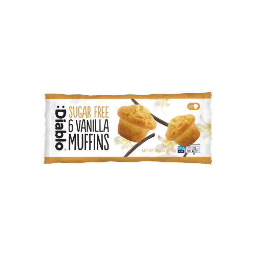 :Diablo Sugar Free 6 Vanilla Muffins 0,27 kg Geb&auml;ck, 0,27 kg, Diablo