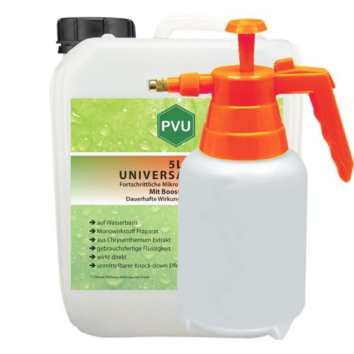 PVU Universal Insektenspray mit 2L Drucksprüher 5 l Flüssigkeit, 5 l, PVU