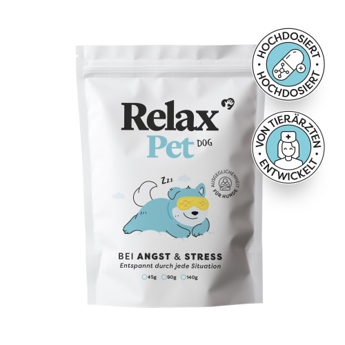 Dr. SAM RelaxPet Dog - Hochdosiertes Beruhigungspulver. Bei Stress und Angst 45 g Pulver, 45 g, Dr. SAM