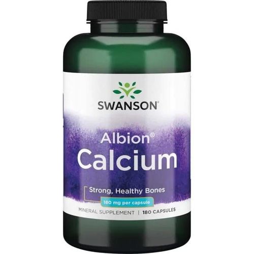 Swanson Albion Calcium 180mg 180 St, 180 stk, Swanson