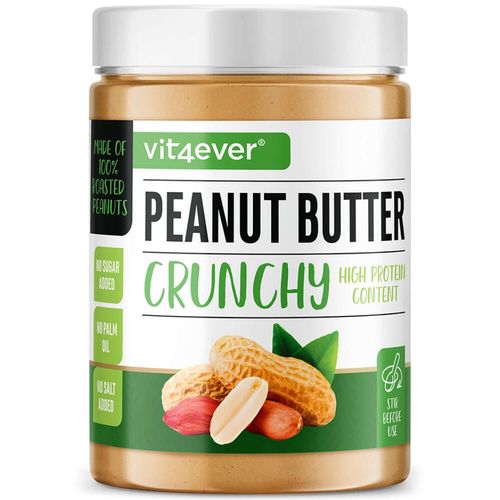 vit4ever 100% Erdnussbutter (Crunchy) 1000 g Creme, 1000 g, vit4ever