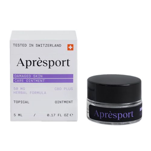 Apresport Damaged Skin Care Ointment CBD Herbal 5 ml Balsam, 5 ml, APOrtha Deutschland