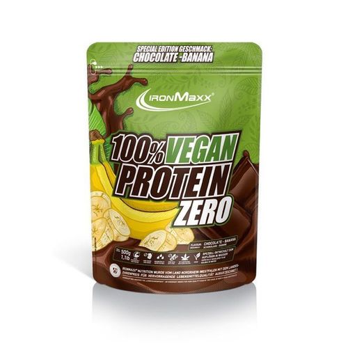 IronMaxx 100% Vegan Protein Zero 500 g Pulver zur Herstellung einer Lösung zum Einnehmen, 500 g, IronMaxx