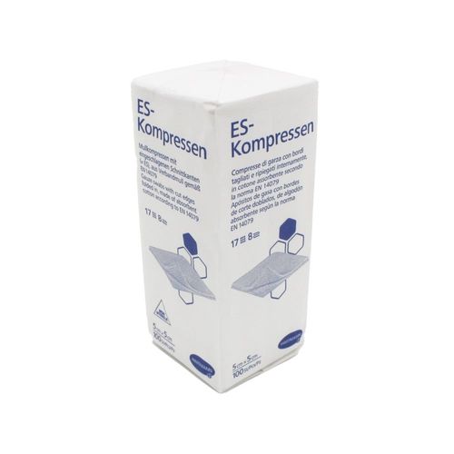 Hartmann ES Mullkompressen, unsteril, 5 cm, 17-fädig, 8-fach 30x100 St, 3000 stk, Hartmann