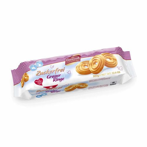 Coppenrath Grazer Ringe zuckerfrei 0,3 kg Kekse, 0,3 kg, Coppenrath