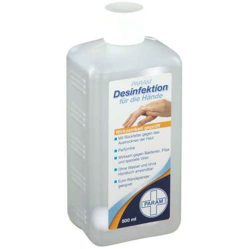 Händedesinfektion flüssig Spenderflasche Param 500 ml Flaschen, 500 ml, Param