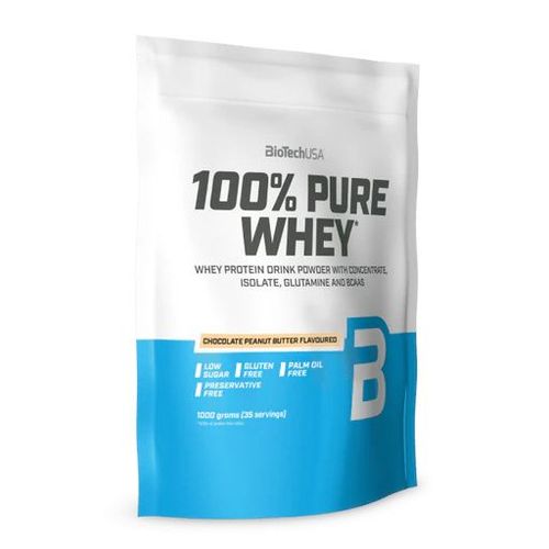 BioTech 100% Pure Whey 1 kg Pulver zur Herstellung einer Lösung zum Einnehmen, 1 kg, BioTech USA