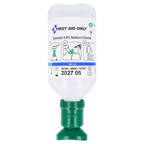 First Aid Only Augenspülflasche Natriumchloridlösung (0,9%) 500 ml, 500 ml, First Aid Only