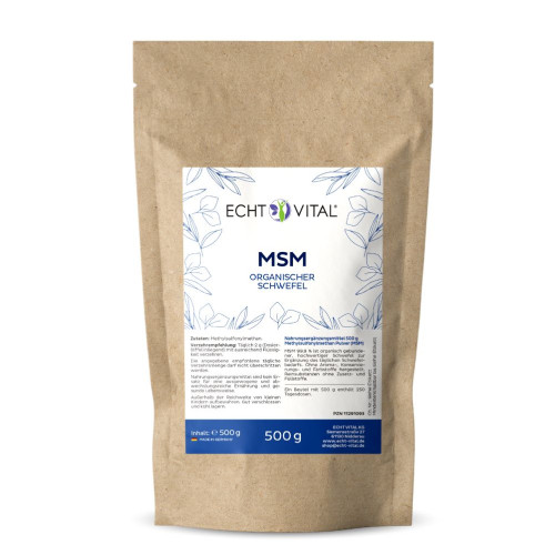 Echt Vital MSM Pulver 500 g, 500 g, Echt Vital