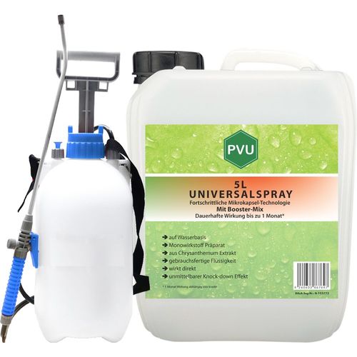 PVU Universal Insektenspray mit 5L Drucksprüher 5 l Flüssigkeit, 5 l, PVU