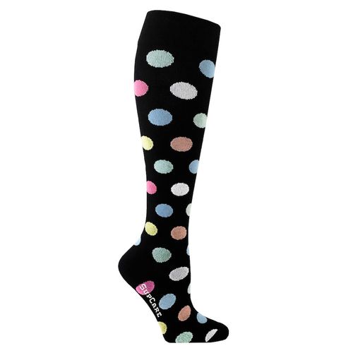 SupCare St&uuml;tzstr&uuml;mpfe schwarz bunte Kreise 1 Pk, 1 stk, Supcare