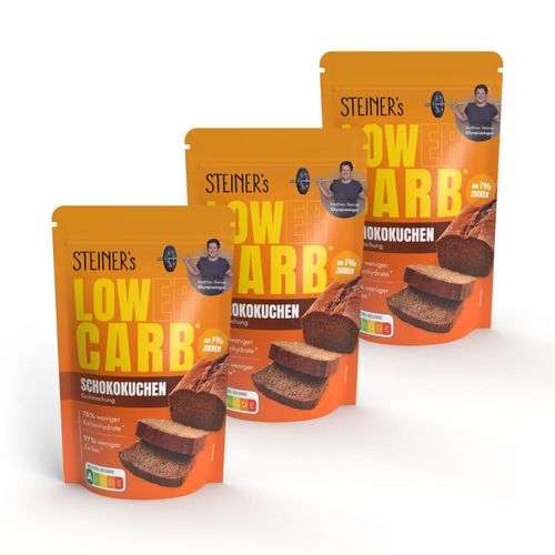 Low Carb Schokokuchen Backmischung 3x220 g, 660 g, STEINER´s
