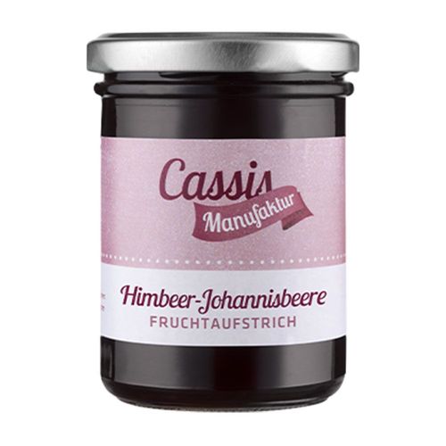 Fruchtaufstrich Himbeer-Johannisbeere 0,22 kg Brotaufstrich, 0,22 kg, Cassismanufaktur