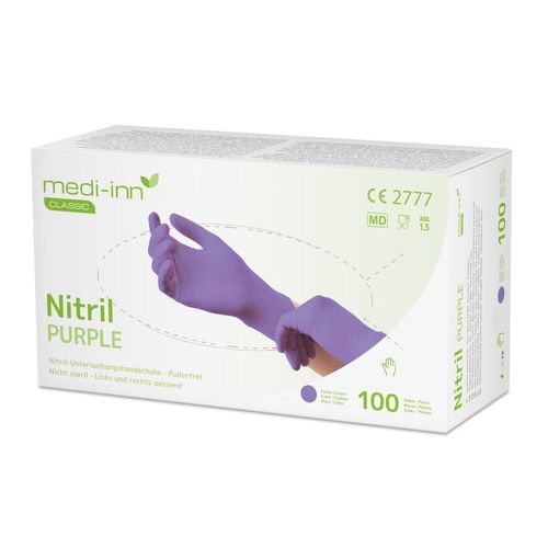 Medi-Inn Nitril Purple Einmalhandschuhe 100 St Verband, 100 stk, Medi-Inn