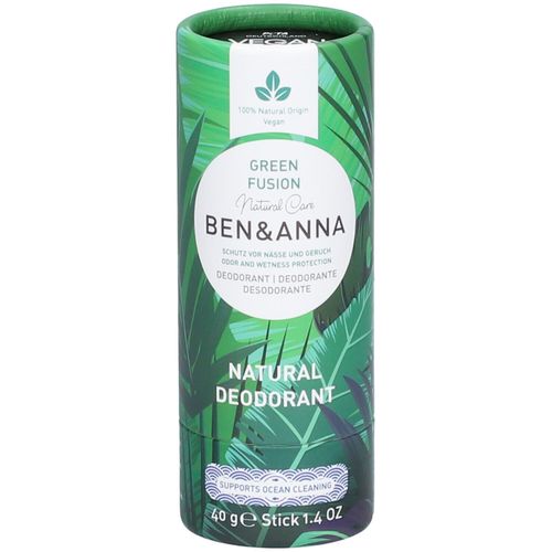 Ben & Anna Natural Deodorant Papertube Green Fusion 40 g Stifte, 40 g, Ben & Anna