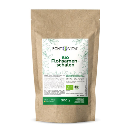 Echt Vital Bio Flohsamenschalen Pulver 300 g, 300 g, Echt Vital