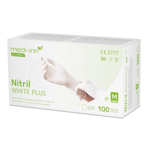 Medi-Inn Nitril White Plus Einmalhandschuhe 10x100 St Verband, 1000 stk, Medi-Inn