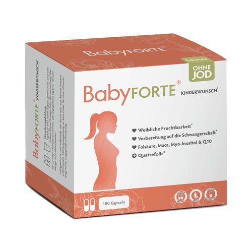 BabyFORTE® Kinderwunsch Ohne JOD 180 St Kapseln, 180 stk, BabyFORTE