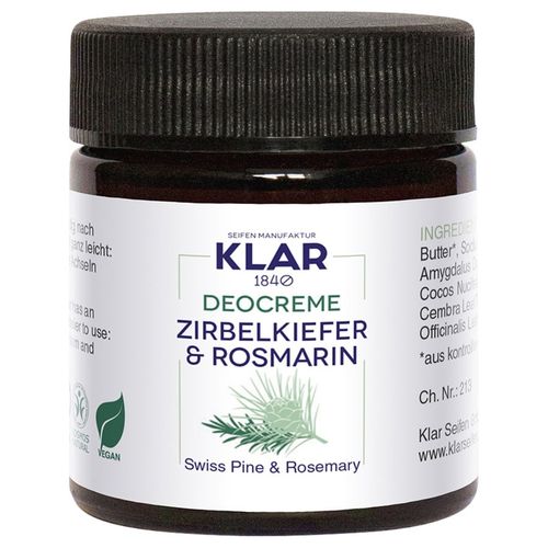 Klar Seifen - Zirbelkiefer & Rosmarin Deodorants 30 ml, 30 ml, Klar Seifen