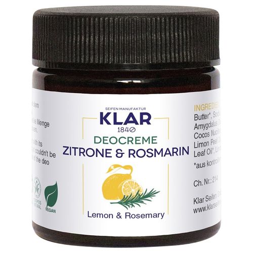 Klar Seifen - Zitrone & Rosmarin Deodorants 30 ml, 30 ml, Klar Seifen