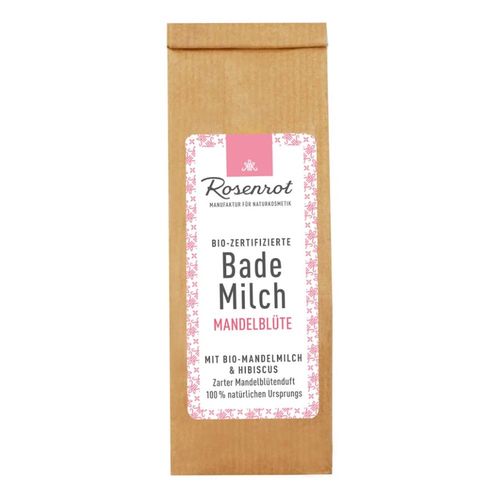 Rosenrot - Feste Bademilch - Mandelbl&uuml;te Pulver 150g Bade&ouml;l & Bademilch, 150 g, Rosenrot
