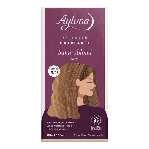 Ayluna Naturkosmetik - Haarfarbe - Nr.25 Saharablond Pflanzenhaarfarbe 100 g, 100 g, Ayluna Naturkosmetik
